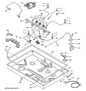 Part Location Diagram of WB18X25793 GE HARNESS WIRE BURNER