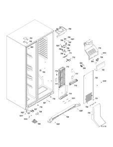 FZ SECTION Diagram and Parts List for GSRL3QGZAFLB  General Electric Refrigerator