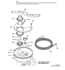 SUMP & FILTER ASSEMBLY Diagram and Parts List for ZDT975SSJ0SS  General Electric Dishwasher