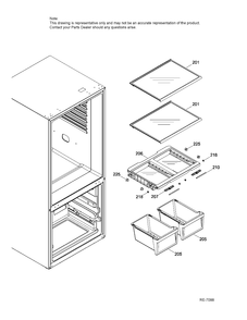 Part Location Diagram of WR01A02147 GE KIT HINGE CHANGEABLE