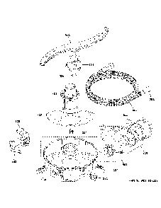 Motor, Sump And Filter Assembly Diagram and Parts List for CDT800P2N5S1  General Electric Dishwasher