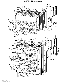 Doors Diagram and Parts List for TBX18BKBR  General Electric Refrigerator