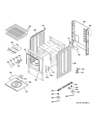 Body Parts Diagram and Parts List for RAS300DM1WW  General Electric Range