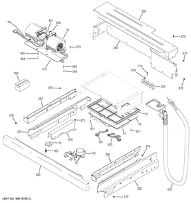 Pedestal Diagram and Parts List for CT9800SH2SS  General Electric Microwave Oven Combo