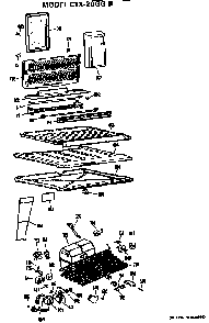 Unit Parts Diagram and Parts List for CTX20GGB  Hotpoint Refrigerator
