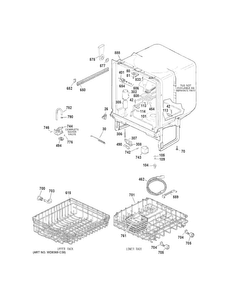 Body Parts Diagram and Parts List for HDA2100H35CC  Hotpoint Dishwasher