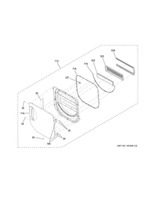 Part Location Diagram of WE18X20437 GE LINT TRAP ASSEMBLY