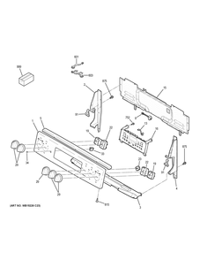 CONTROL PANEL Diagram and Parts List for JCB865SJ4SS  General Electric Range