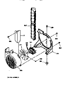 Blower Diagram and Parts List for JSP31WV2WW  General Electric Range