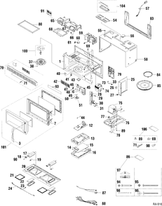 Part Location Diagram of WG02A00851 GE BRACKET - AIR GUIDE