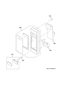 Control Parts Diagram and Parts List for JES1072SH1SS  General Electric Microwave