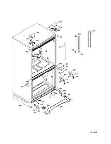 HINGE PARTS Diagram and Parts List for PNR20KGEAFBB  General Electric Refrigerator