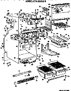 Cabinet Parts Diagram and Parts List for CTX20GGB  Hotpoint Refrigerator
