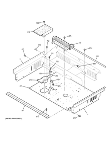 COOLING FAN Diagram and Parts List for JS630DF5WW  General Electric Range