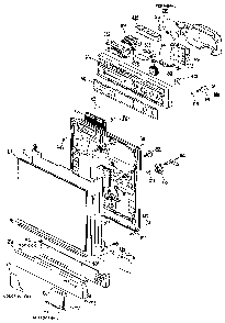 Control Panel And Door Assembly Diagram and Parts List for GSM507L-20  General Electric Dishwasher