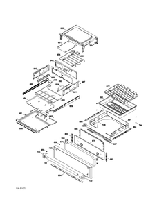 DRAWER PARTS Diagram and Parts List for CC2S985SET4SS  General Electric Range
