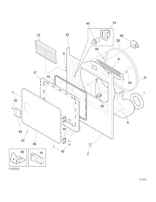 FRONT PANEL/LINT FILTER Diagram and Parts List for DCXH46EA1WW  General Electric Dryer