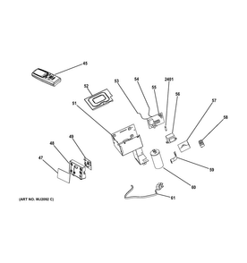 Control Parts Diagram and Parts List for AEE08ASL1  General Electric Air Conditioner