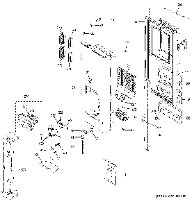 Dispenser door Diagram and Parts List for GFE26JYMKFFS  General Electric Refrigerator