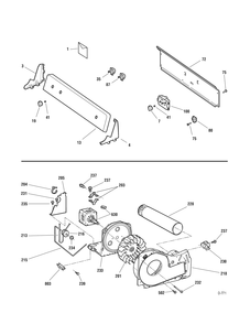 CONTROL PANEL-BLOWER Diagram and Parts List for GTMP200EM1WW  General Electric Dryer