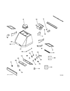 RANGE HOOD Diagram and Parts List for ZV36TSF2SS  General Electric Range Hood