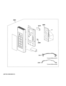 Control Parts Diagram and Parts List for JNM7196DK5BB  General Electric Microwave