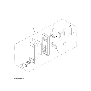 Control Parts 1 Diagram and Parts List for CCWK15C1W1WM  General Electric Microwave
