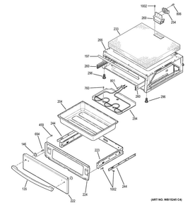 Warming Drawer Diagram and Parts List for PHS920SF2SS  General Electric Range