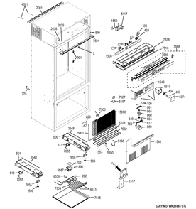 CONTROLS & COMPONENTS Diagram and Parts List for ZIC360NHCLH  General Electric Refrigerator