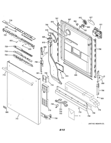 Part Location Diagram of WD13X20396 GE HANDLE Assembly