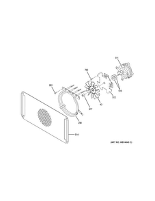 Convection Fan Diagram and Parts List for PT925DN4BB  General Electric Wall Oven