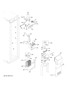 FREEZER SECTION Diagram and Parts List for ZIF240NPKAII  General Electric Freezer