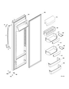 Part Location Diagram of WR29M26 GE ICE CRUSHER Assembly