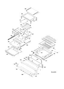 DRAWER PARTS Diagram and Parts List for CCGS985SET1SS  General Electric Range