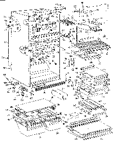 Cabinet Diagram and Parts List for TBX25ZMM  General Electric Refrigerator