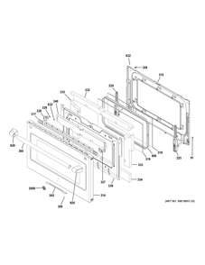 LOWER DOOR Diagram and Parts List for CGS995SEL1SS  General Electric Range