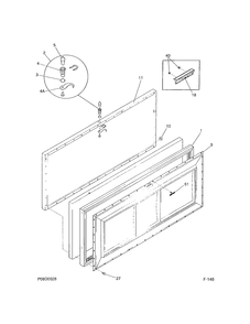 DOOR Diagram and Parts List for 80490  General Electric Freezer