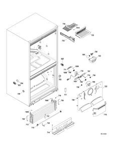 FZ SECTION Diagram and Parts List for PDRF0MBYERWW  General Electric Refrigerator