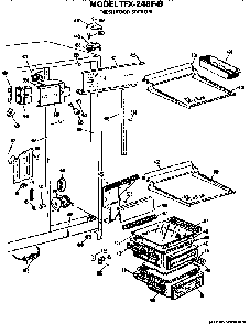 Fresh Food Section Diagram and Parts List for TFX24SFB  General Electric Refrigerator