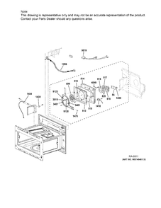 INTERIOR PARTS 1 Diagram and Parts List for ZSC2202J2SS  General Electric Range