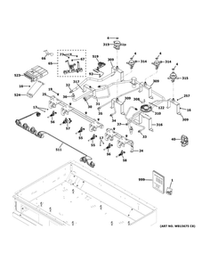 Part Location Diagram of WB18X40520 GE HARNESS SPARK MODULE