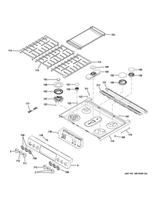 CONTROL PANEL & COOKTOP Diagram and Parts List for PGS960SEL1SS  General Electric Range