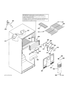 FREEZER PARTS Diagram and Parts List for 38489KBSARSS  General Electric Refrigerator