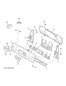 Control Panel Diagram and Parts List for JBS60DK2BB  General Electric Range