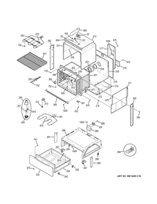 BODY PARTS Diagram and Parts List for JS250DF3WW  General Electric Range