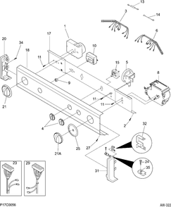 CONTROL PANEL Diagram and Parts List for WSM27TCDWW  General Electric Washer
