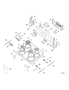 CONTROLS-COOKTOP Diagram and Parts List for MCB757DR2WW  General Electric Range