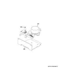 Door Lock Diagram and Parts List for C2Y366P5T1G2  General Electric Range