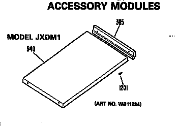 Accessory Modules Diagram and Parts List for JP672B9N1  General Electric Cooktop
