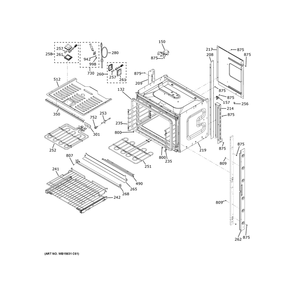 Upper Oven Diagram and Parts List for ZTD90DPSN4SS  General Electric Wall Oven